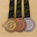 Bespoke Metall Antik Finish Gold Silber Bronze Medaille